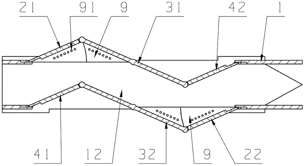 An adjustable s-curved binary nozzle