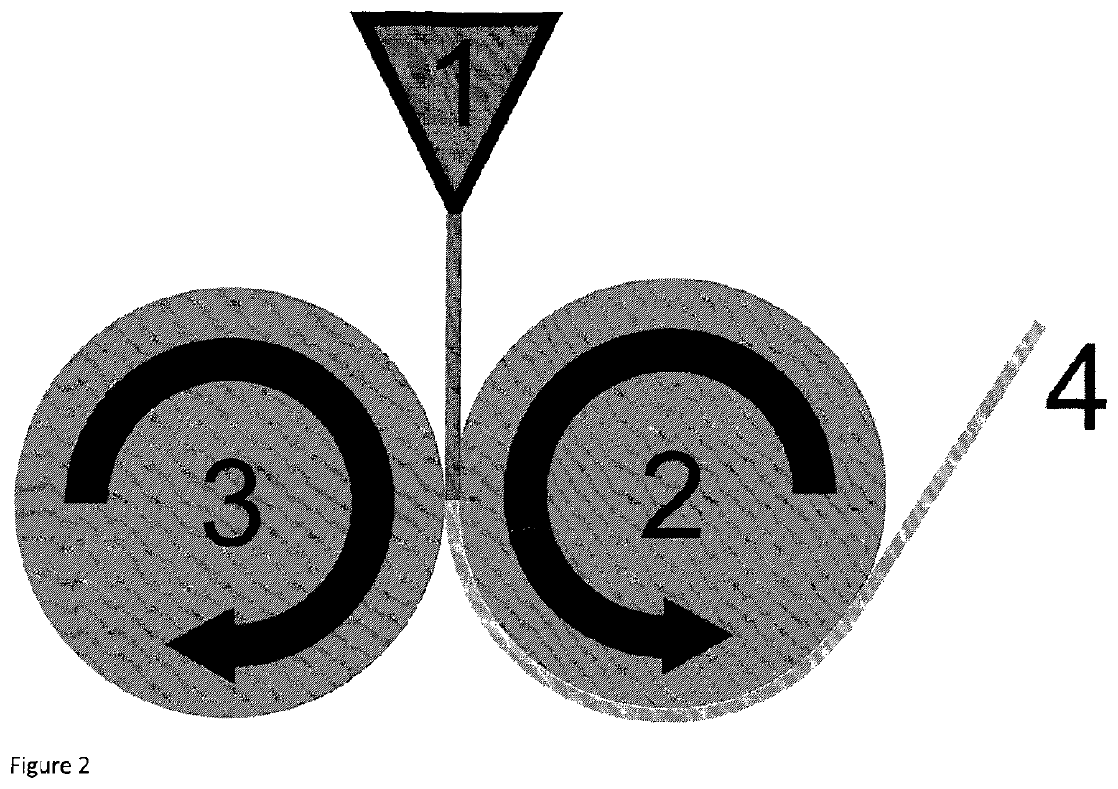 Method and apparatus for producing a high aspect ratio nanostructured foil by extrusion coating or extrusion casting