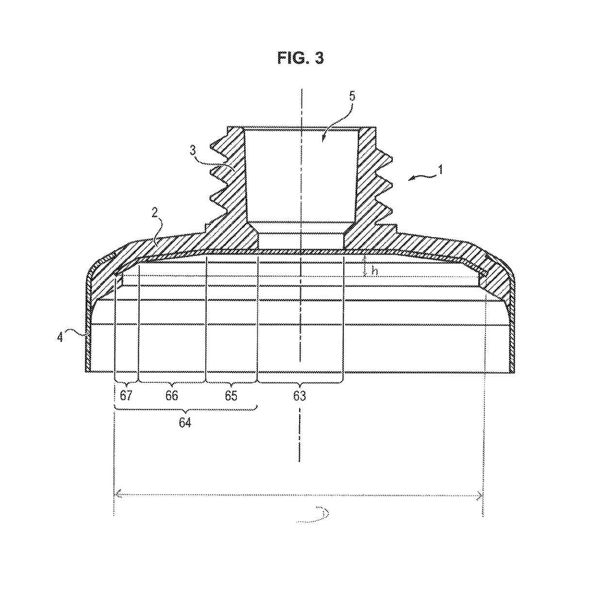 Tube head with insert forming a barrier