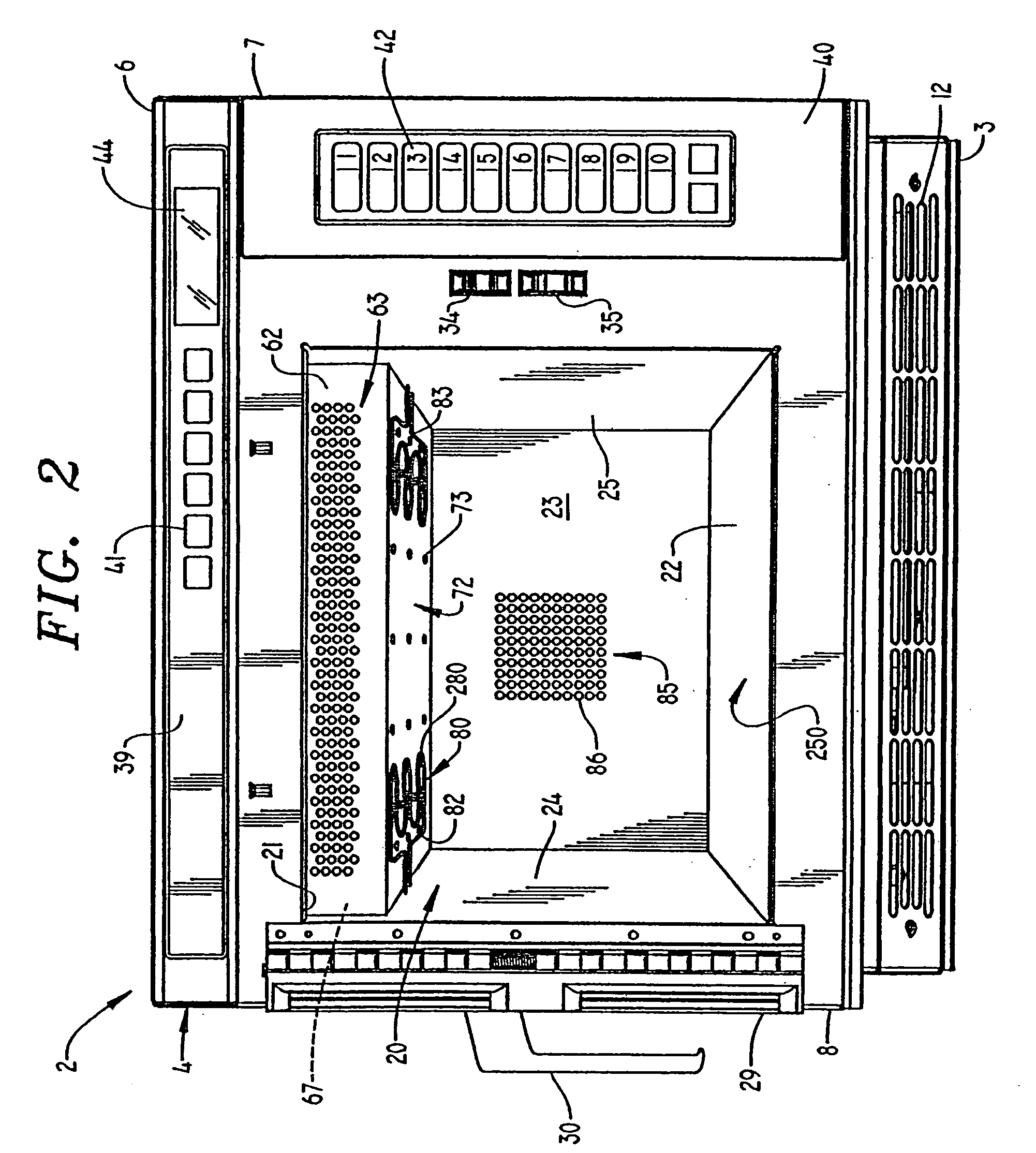 Control system for cooking appliance employing radiant cooking