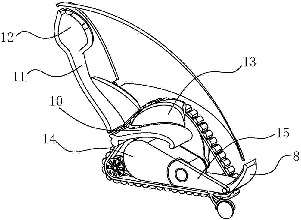 A mesh-covered medical care wheelchair