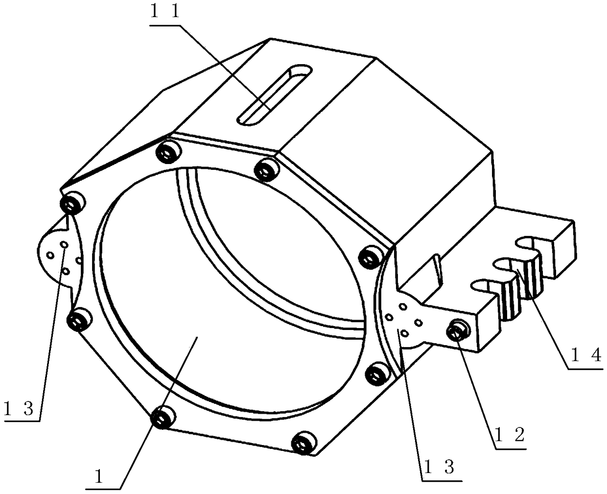 Driving gauge-changing device and method of gauge-changeable bogie