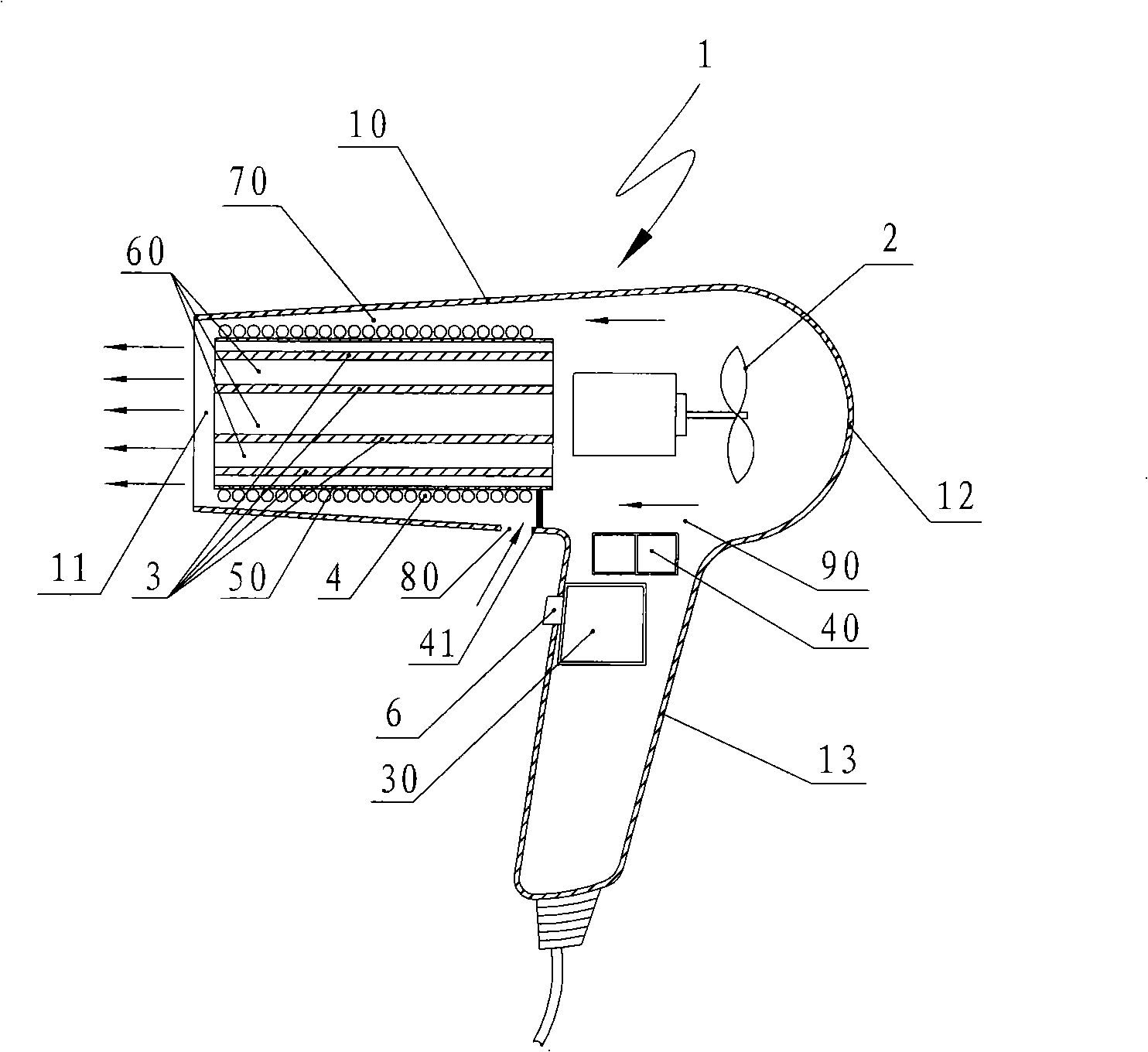 Electromagnetic induction heating type electric hair drier