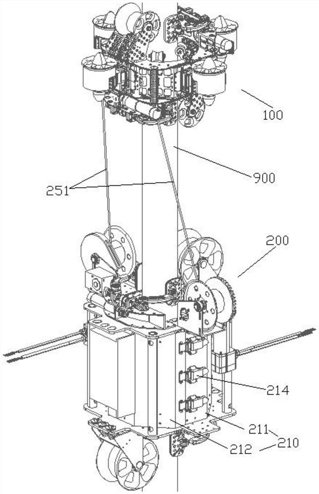 Cable climbing robot