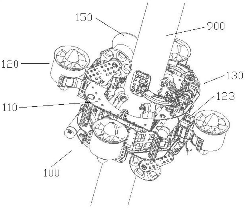 Cable climbing robot