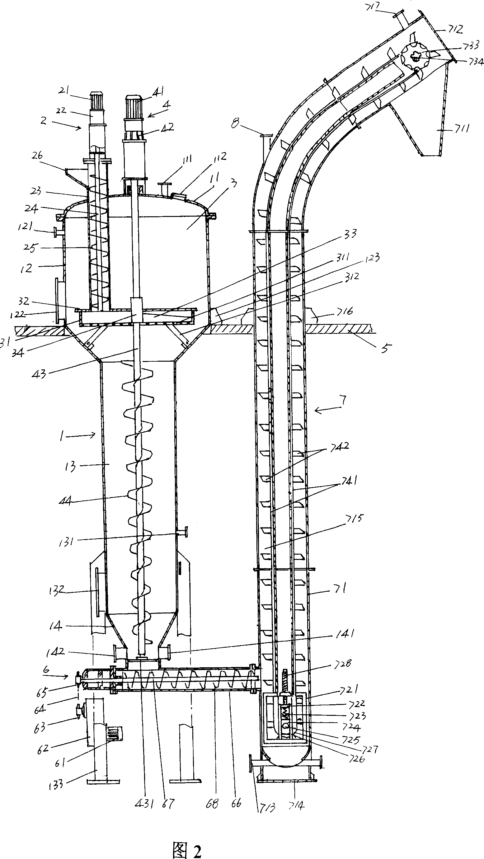 Equipment for continuous extraction of fish protein