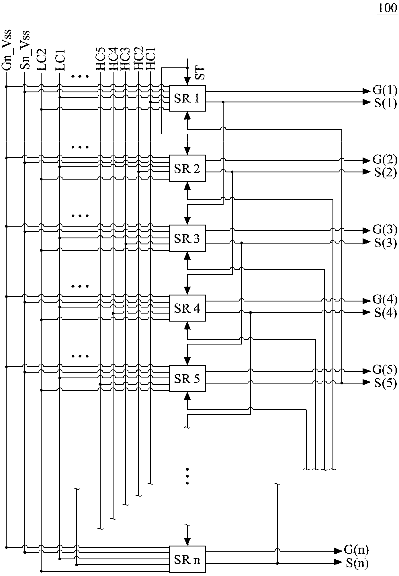 Shifting register circuit