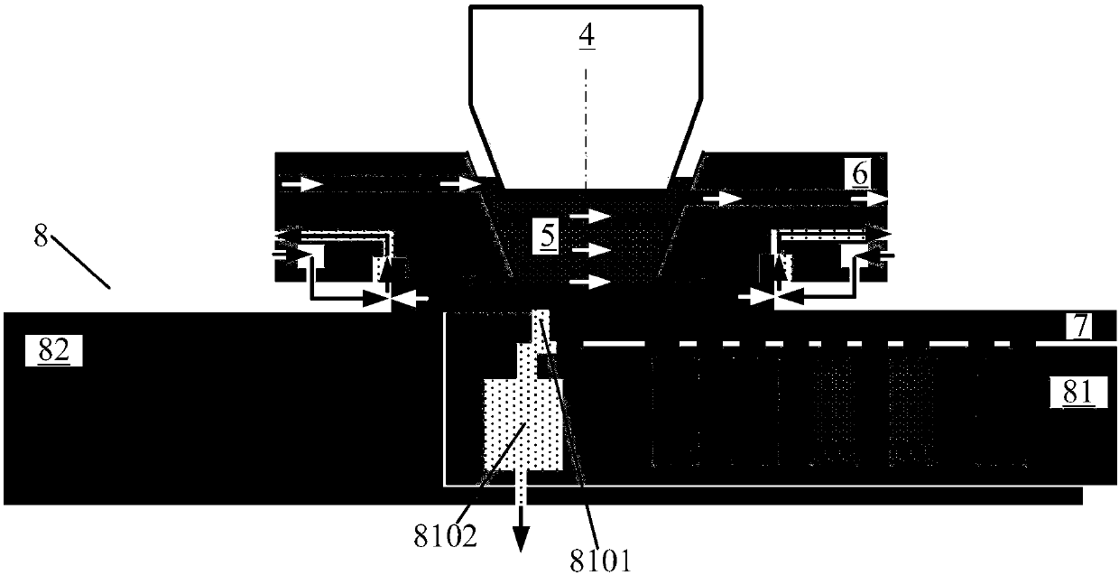 Workpiece table device and immersive lithographic device