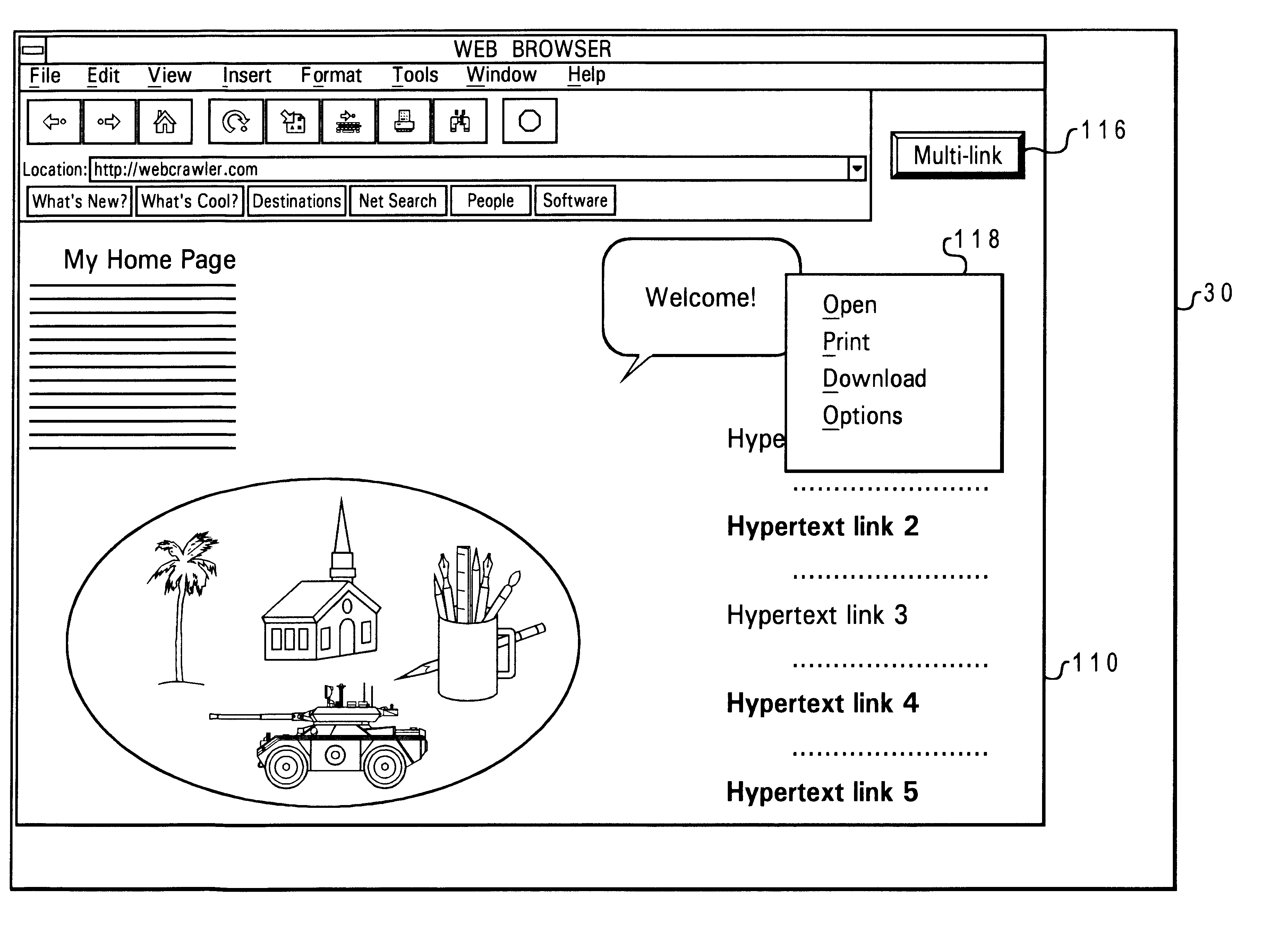 Method for parallel selection of URL's