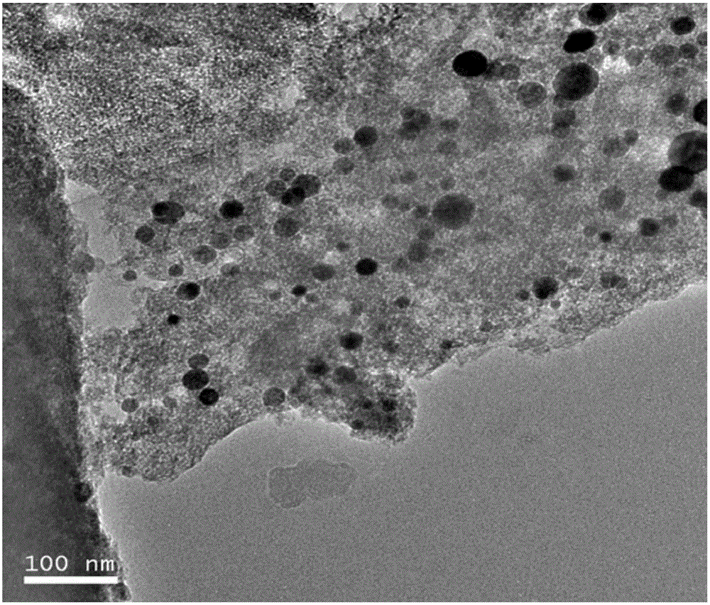 Supported spherical nano particle palladium catalyst and preparation method and application thereof