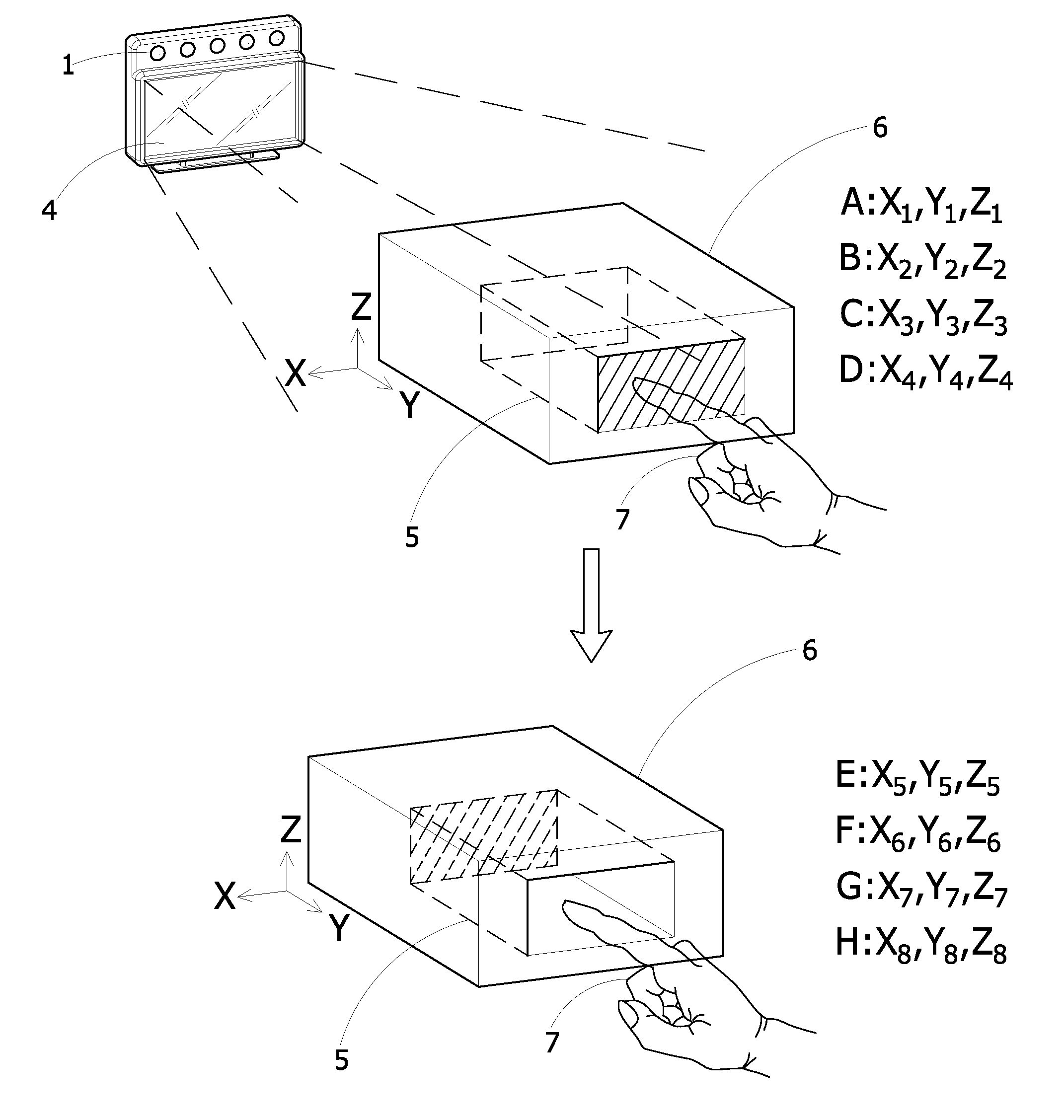 Stereo image interaction system