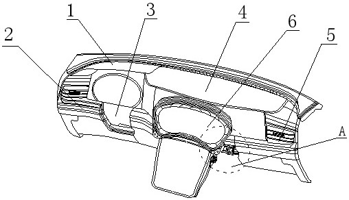 Automobile central control panel shell assembly