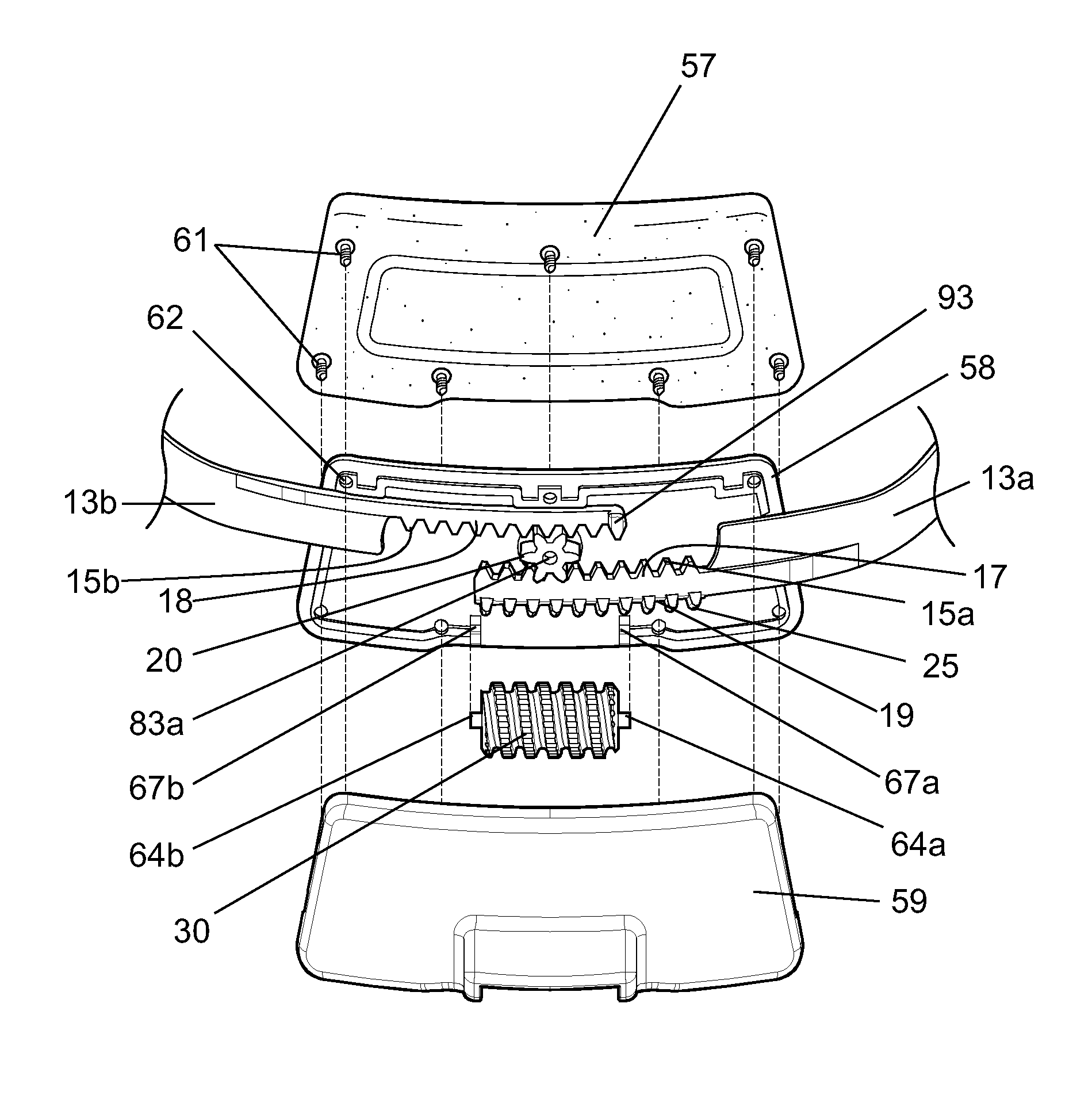 Worm drive adjustment for headgear suspension