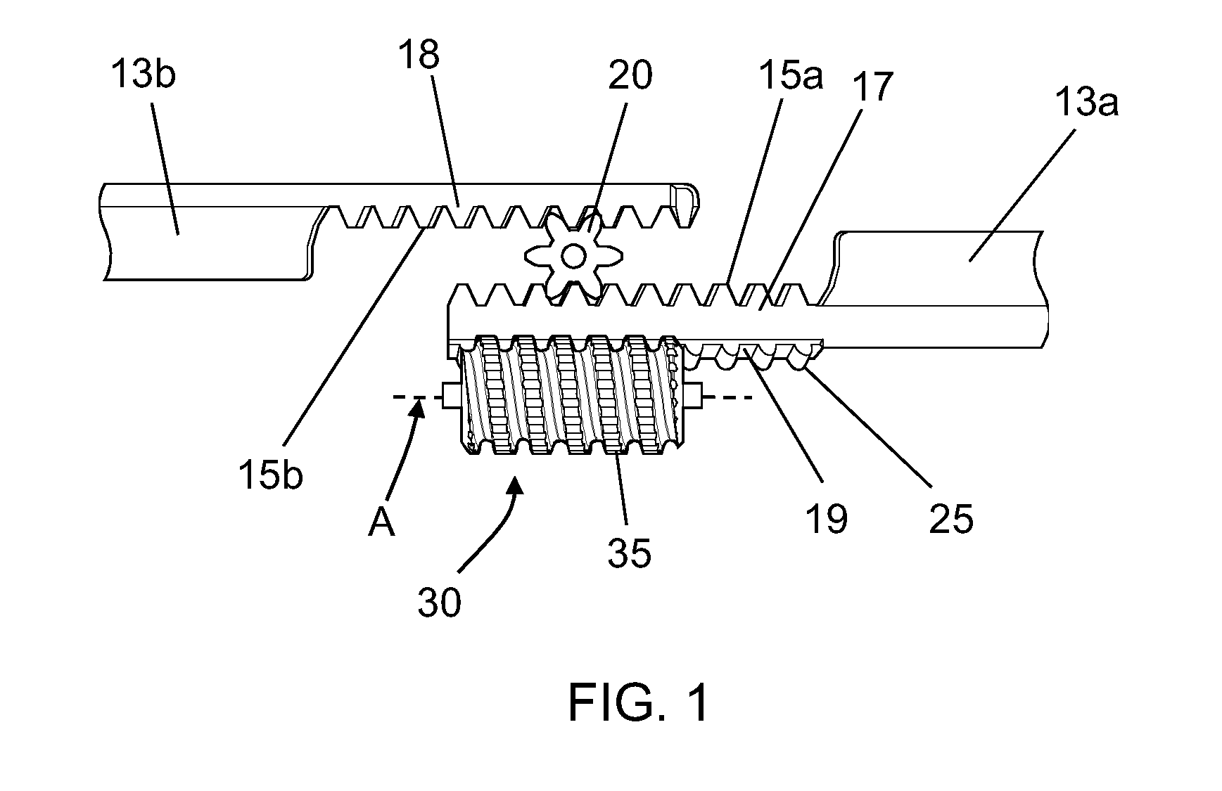 Worm drive adjustment for headgear suspension