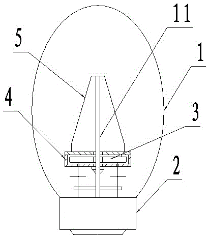 Manufacturing process of LED bulb with driver arranged inside