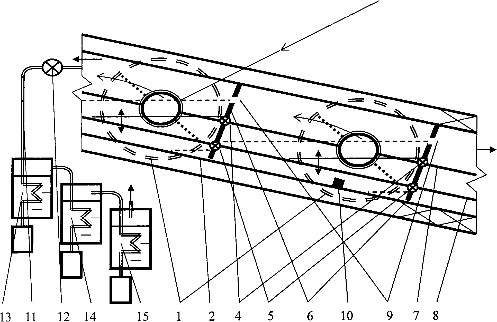 Transverse vacuum heat collecting pipe solar steam generating method and device