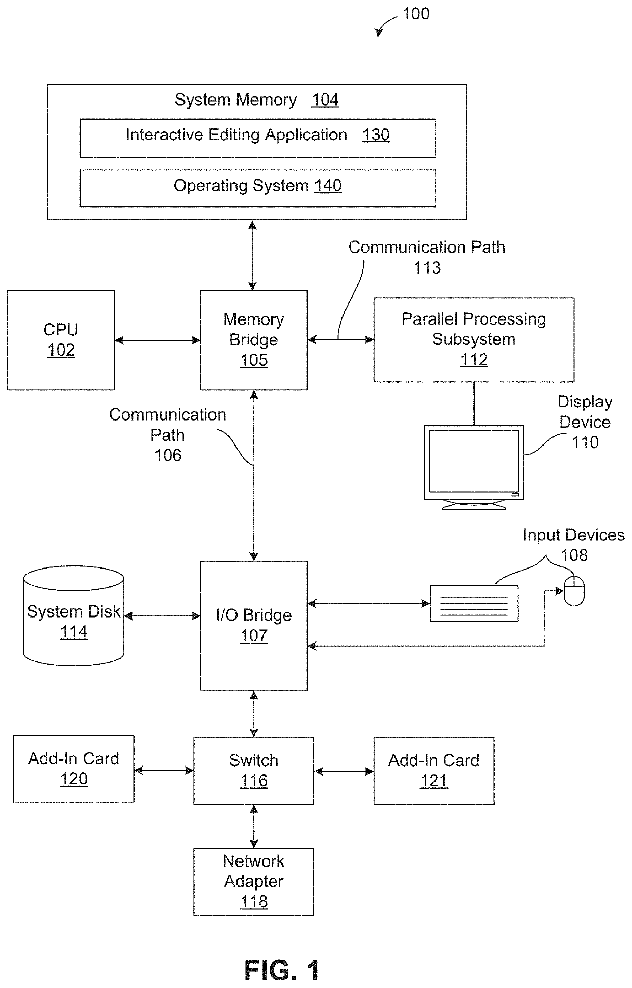 Interactive editing of virtual three-dimensional scenes