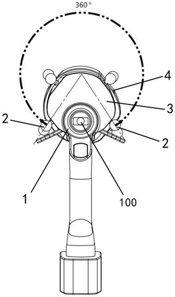 Optical tracking structure for navigating surgical power system