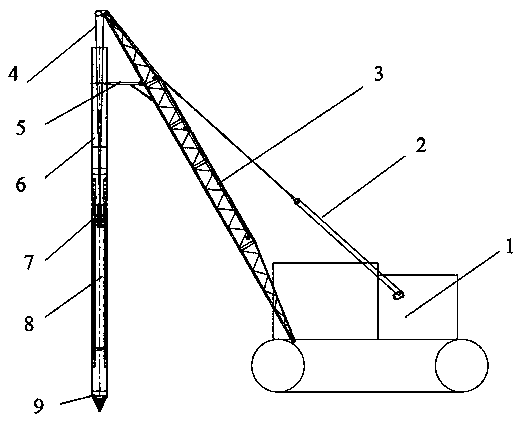 Compaction pile construction device and method thereof