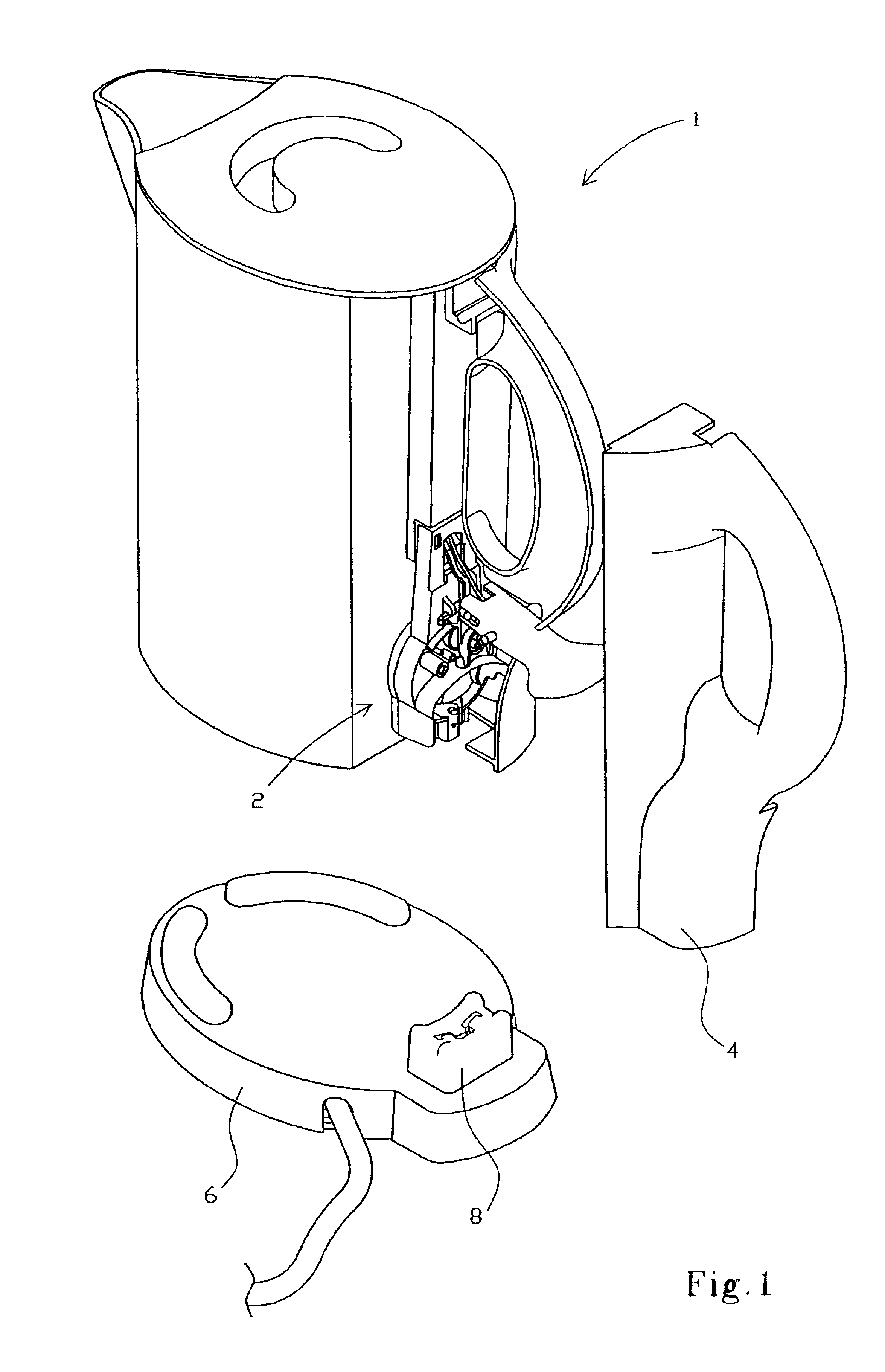 Combined control/connector for cordless electrical appliances