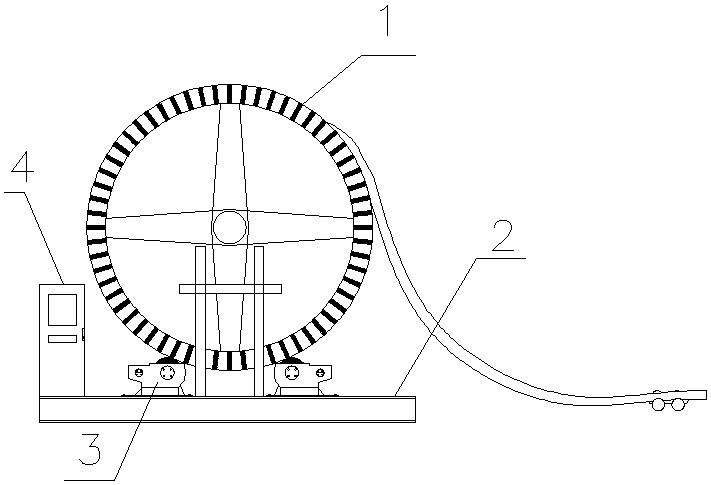 PLC control-based ultrahigh-voltage cable laying device