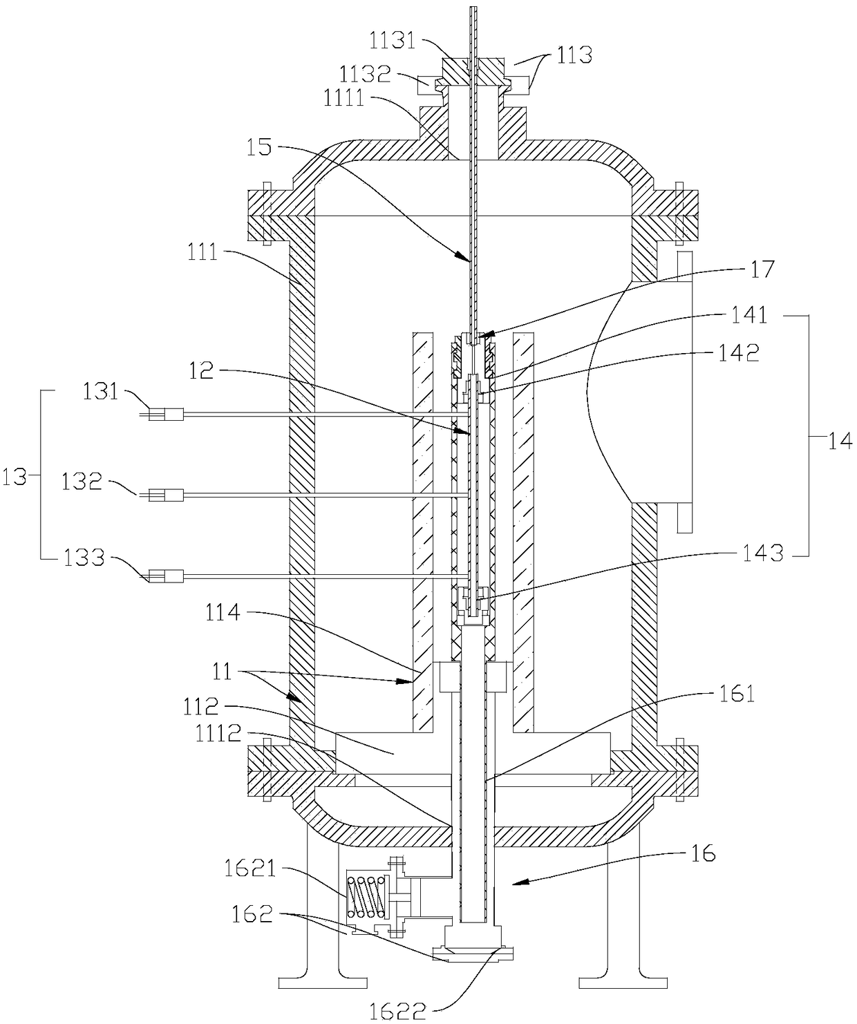 Internal pressure blasting testing apparatus for cladding pipe