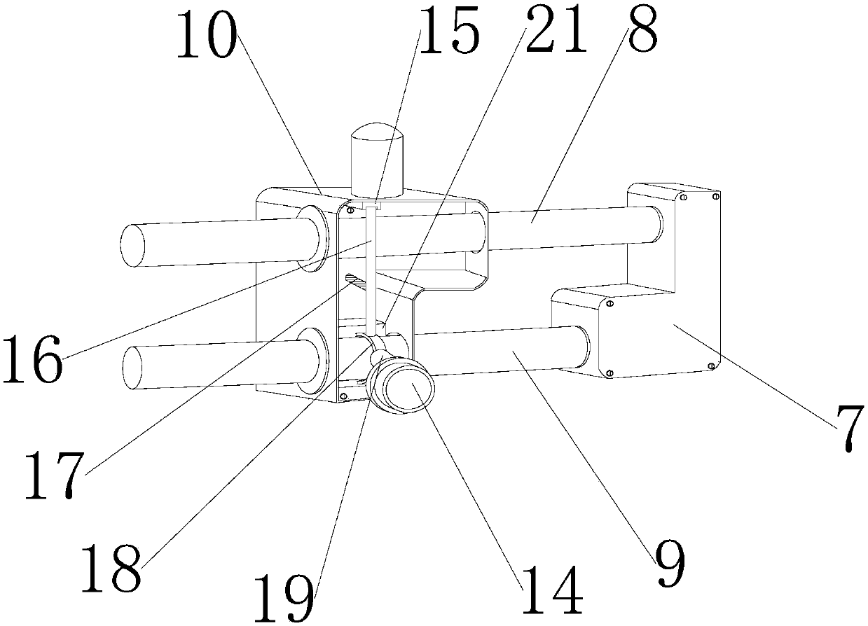 Observation mirror overturning part