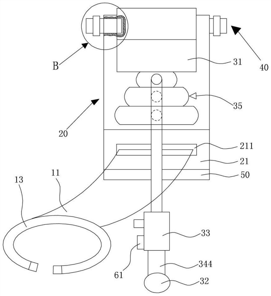 Postoperative back fixing and compressing device