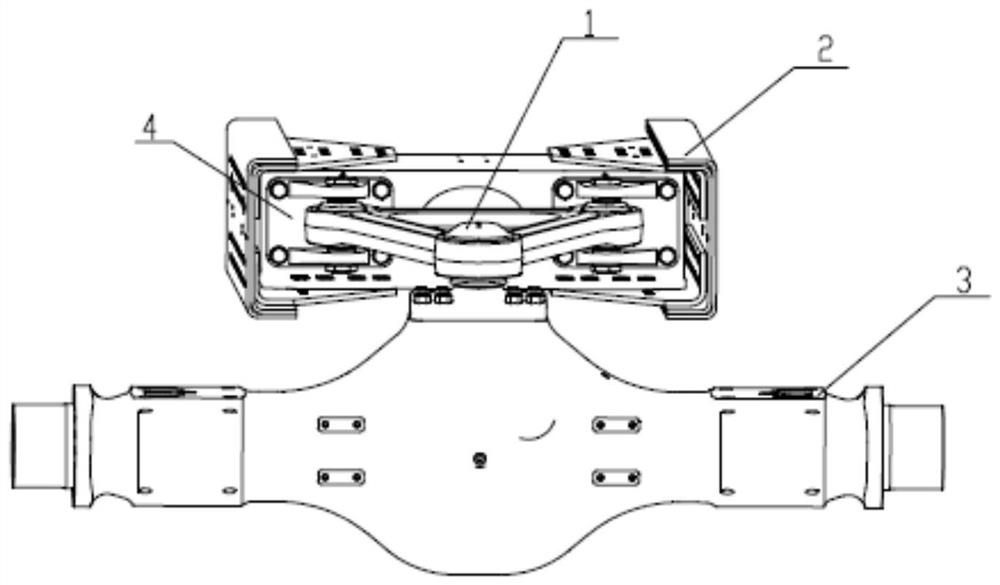 Integrated triangular thrust rod assembly