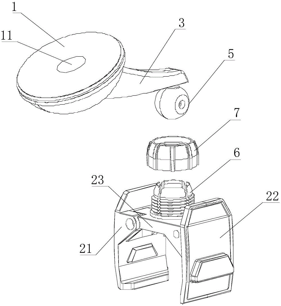 Fixing device with sucker