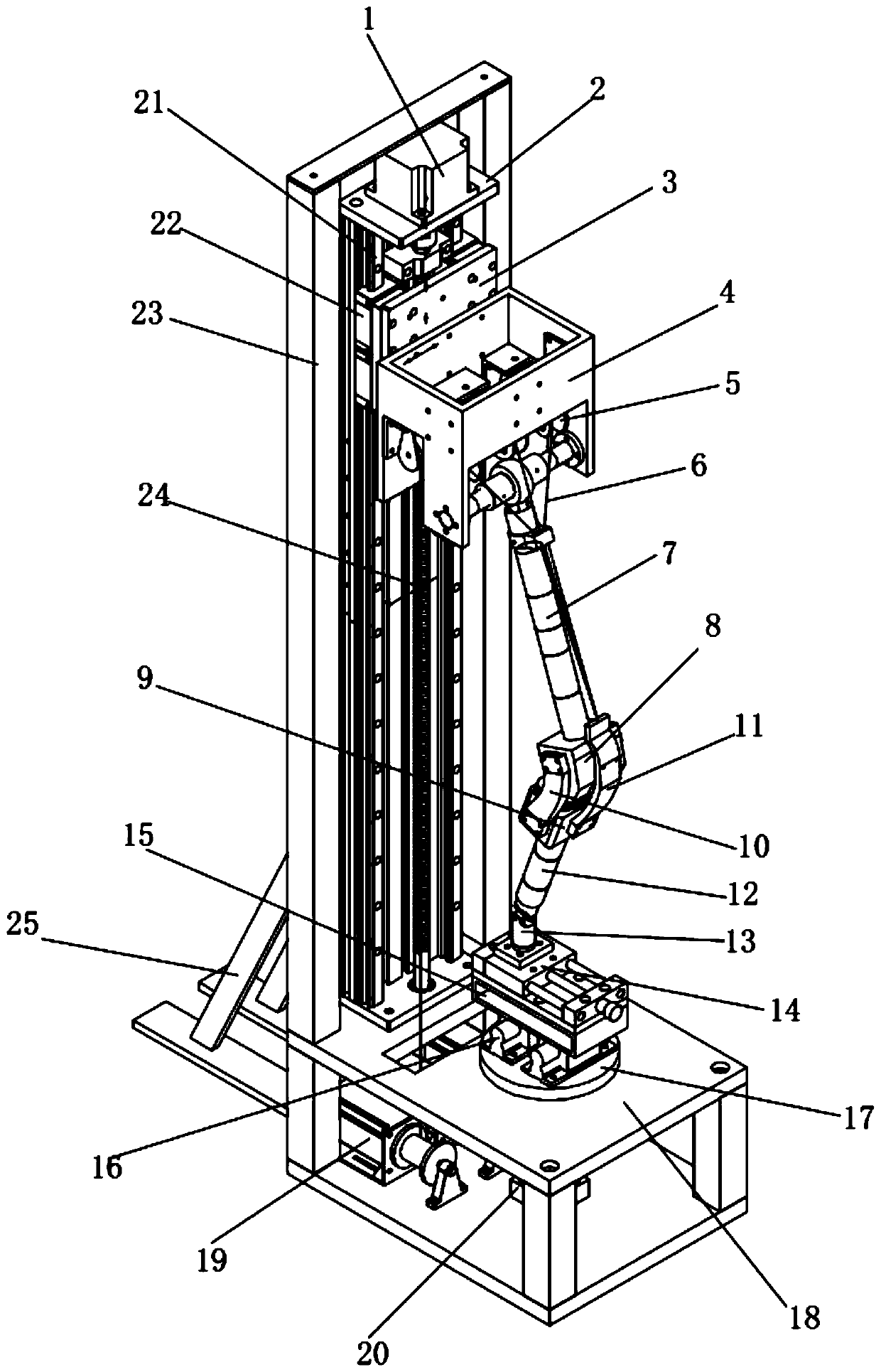 Squatting-type human lower limb joint biomimetic device