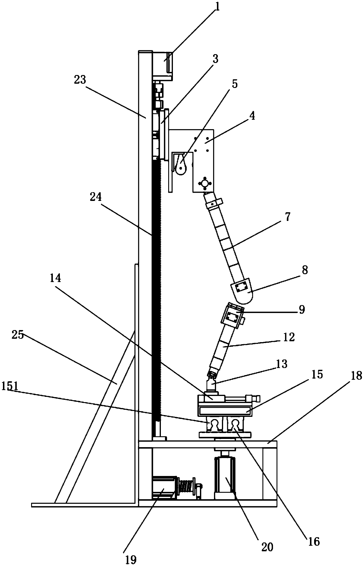 Squatting-type human lower limb joint biomimetic device