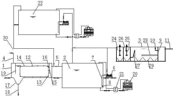 Pre-treatment system for kitchen waste water