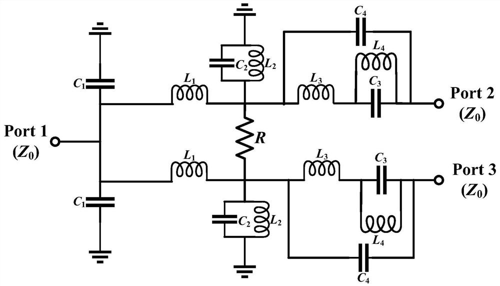 High-selectivity broadband LTCC filtering power divider integrated chip