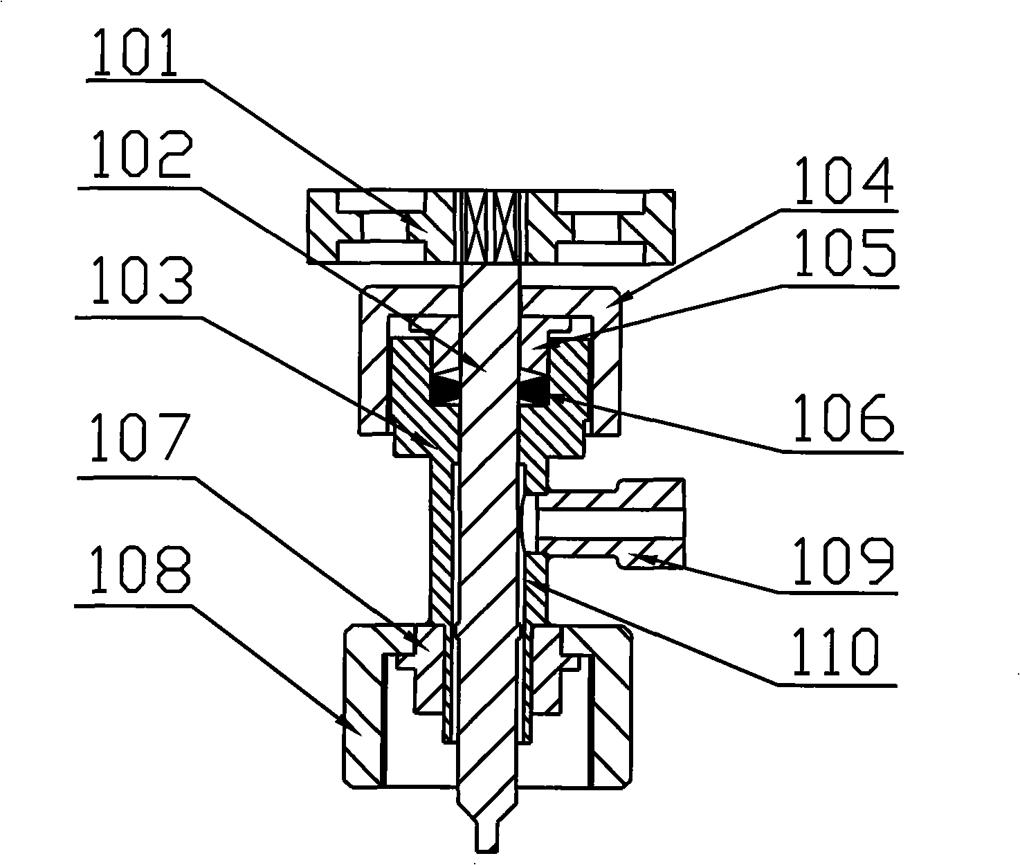 Working medium pollution sampling and analyzing device for small-sized mechanical refrigeration machine