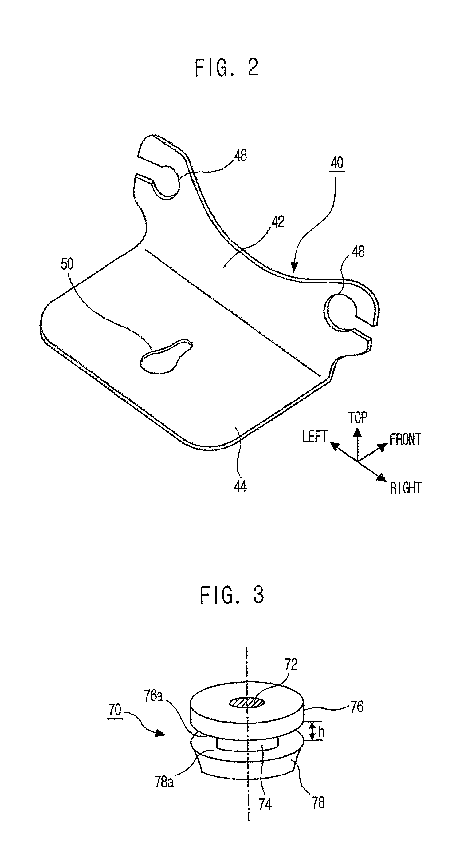 Hydraulic unit support structure