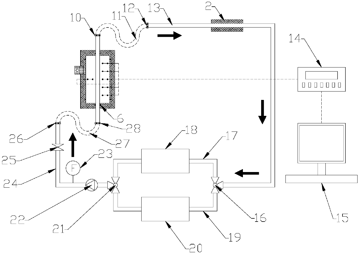 Energy storage and release test system and method for non-ideal solid-liquid phase change material