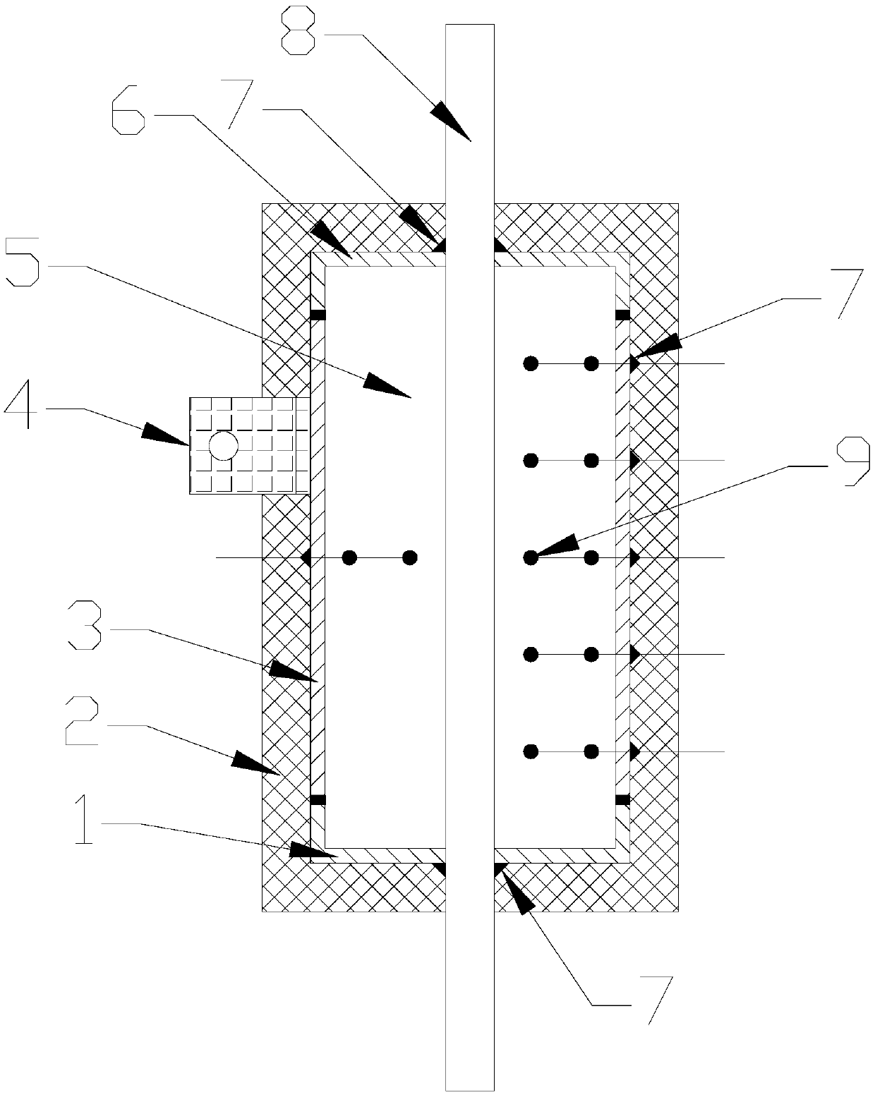 Energy storage and release test system and method for non-ideal solid-liquid phase change material