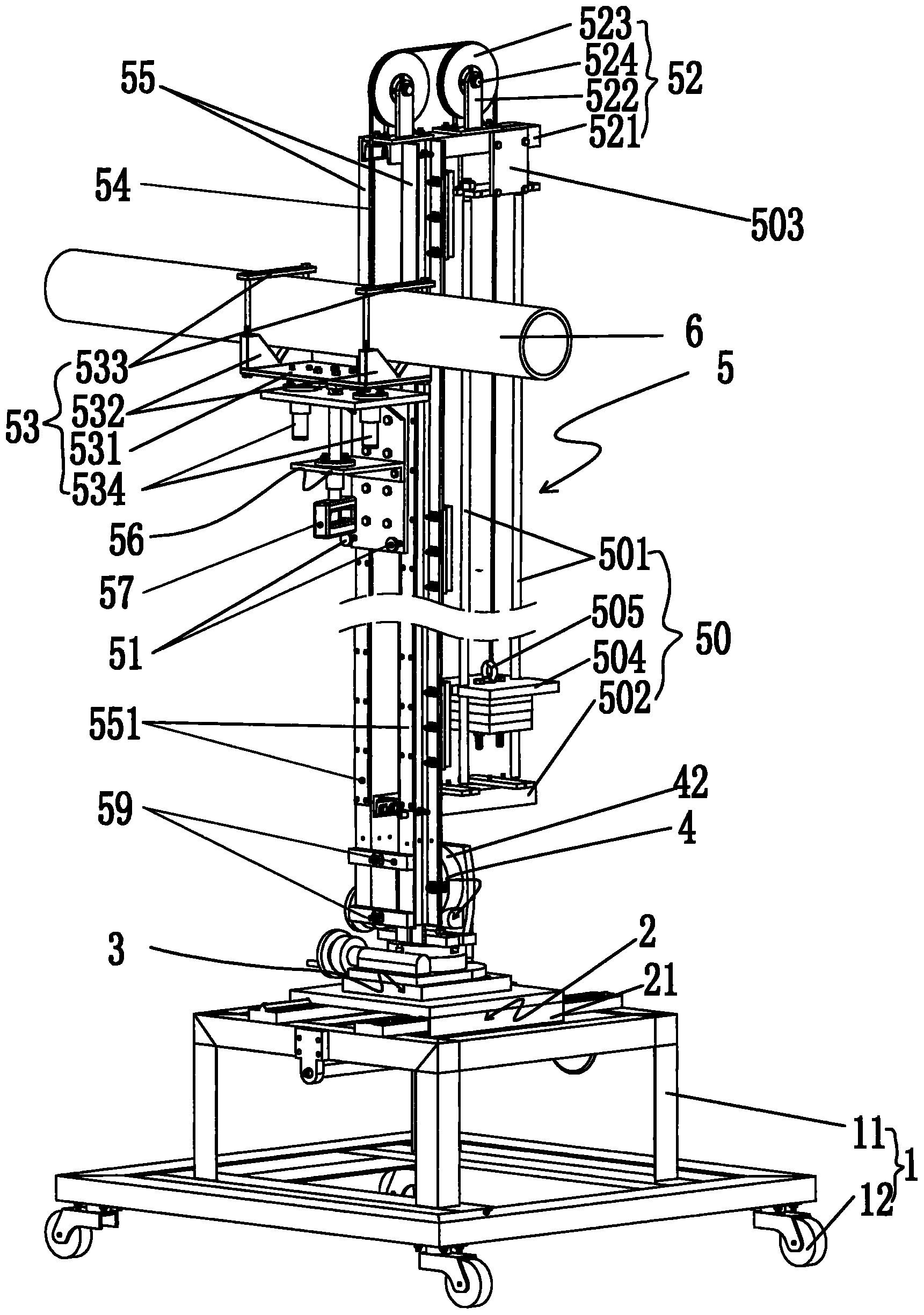 Method for pinpointing target through multi-degree of freedom adjusting supporting device