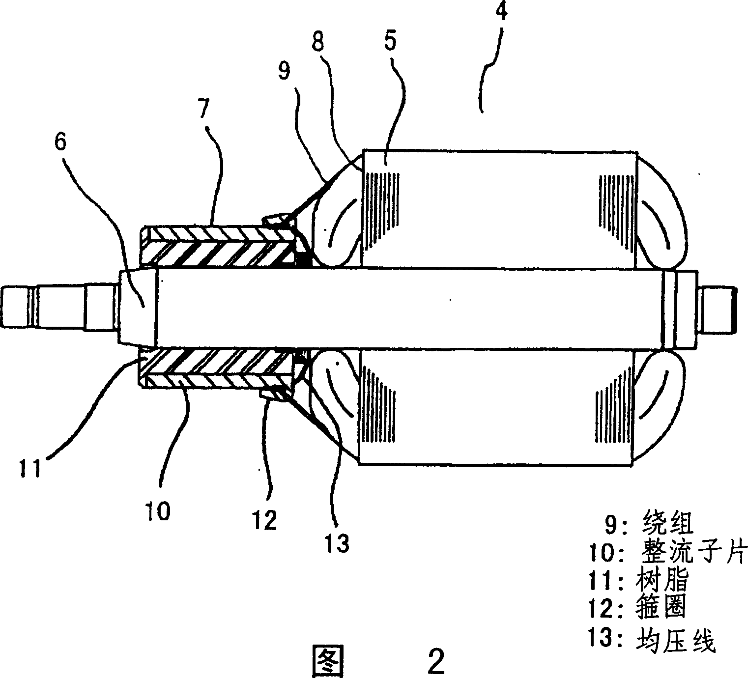 Electric brush motor for electric power turning device