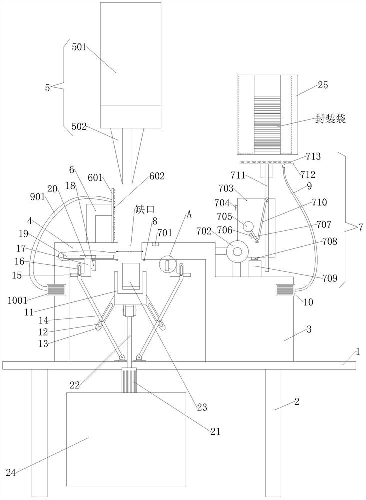 High-efficiency packaging equipment and packaging method for large-scale integrated circuit chips