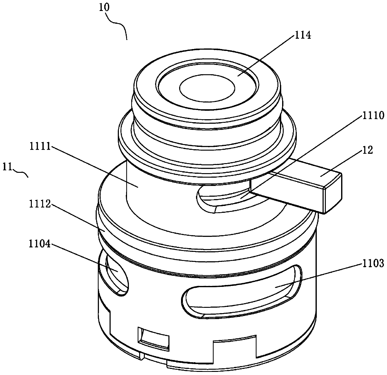 Temperature-regulating valve element and shower