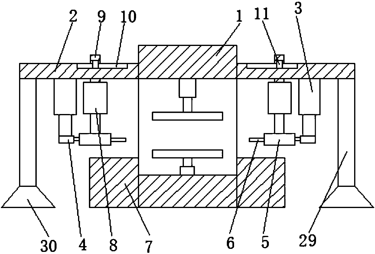 Hot-press forming machine with automatically replaceable molds