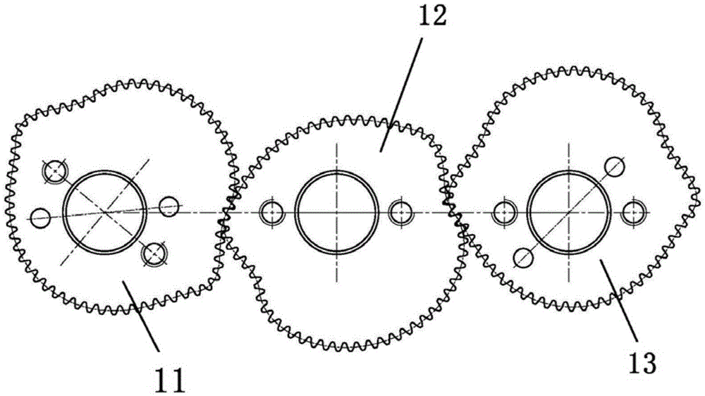 Non-circular gear set and transmission structure for pump