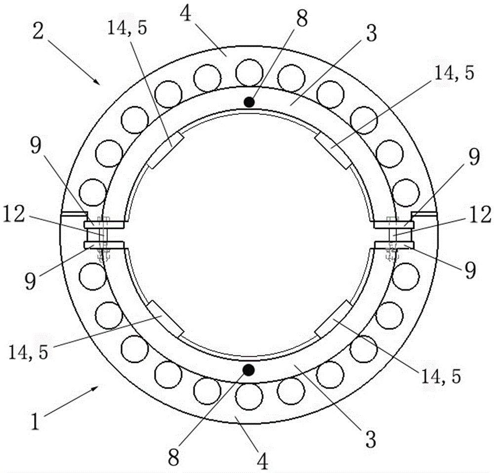 Stator core coil space half mortise and tenon rotary drying tooling