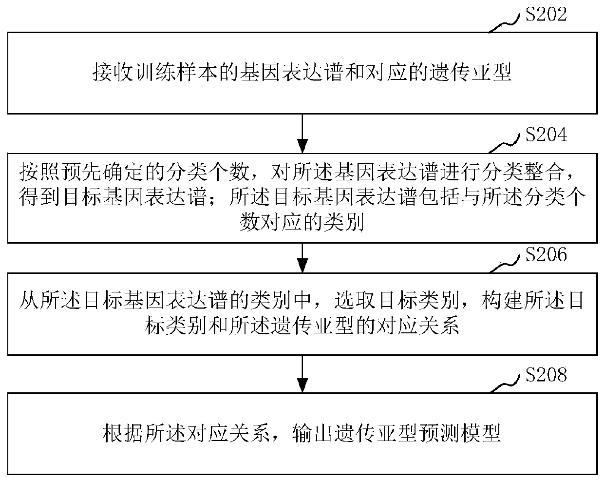 Method and device for constructing genetic subtype prediction model and computer equipment