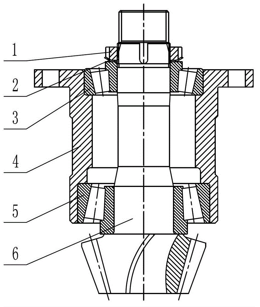 Pre-tightening force measuring device of driving gear assembly of gearbox of tractor