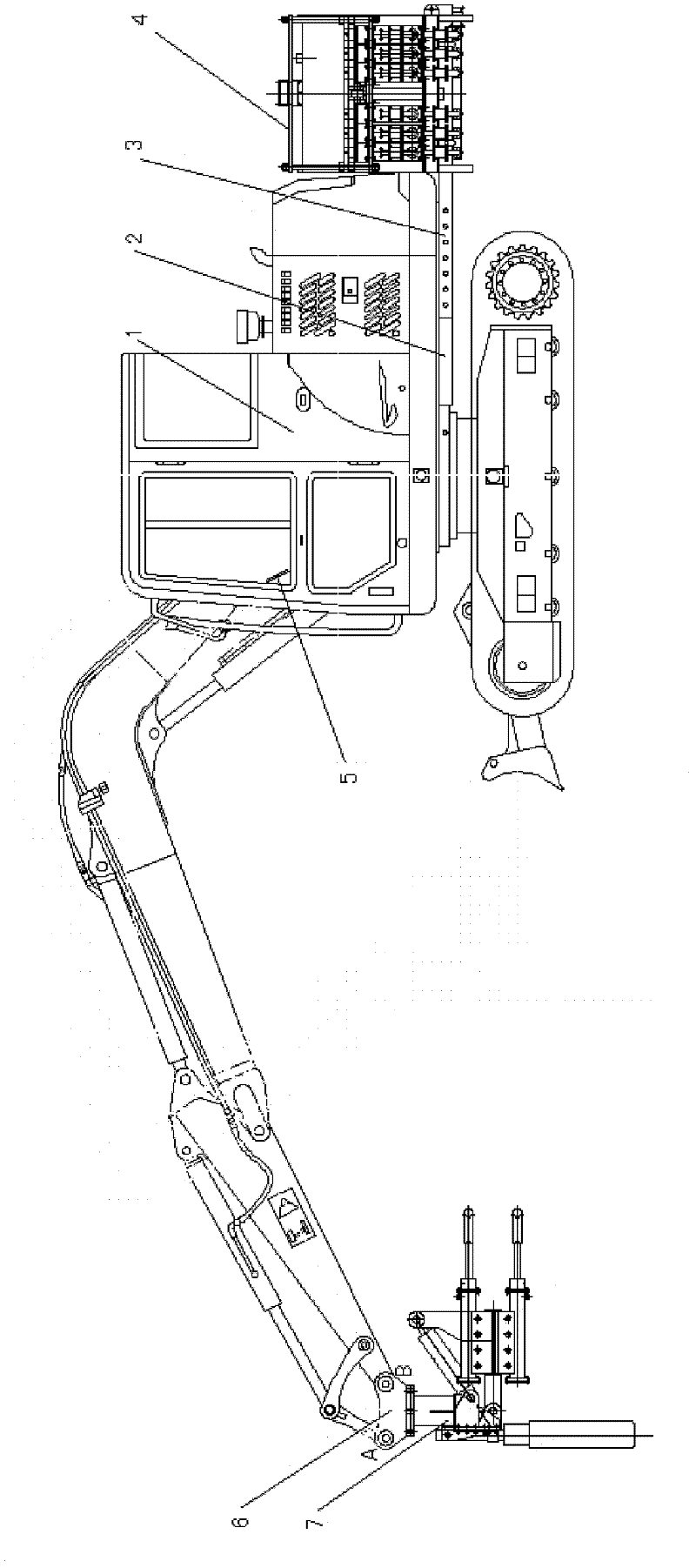 Automatic distorted concrete grouting and vibrating equipment