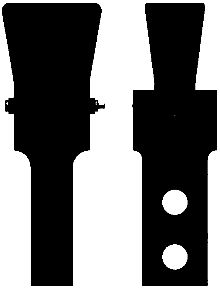 High-low-cycle complex fatigue test clamp of turbine joggle joint structure