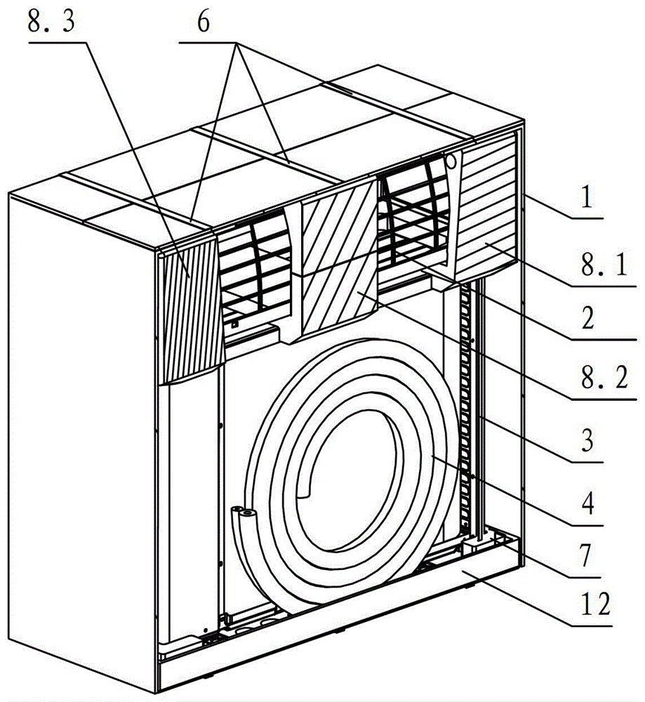 Packaging device and packaging method for split-type air conditioner